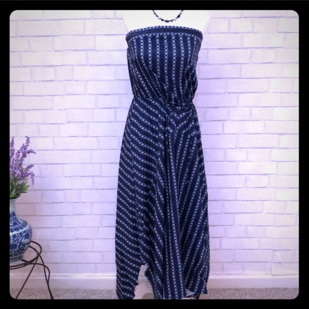 Strapless Side Split Dress